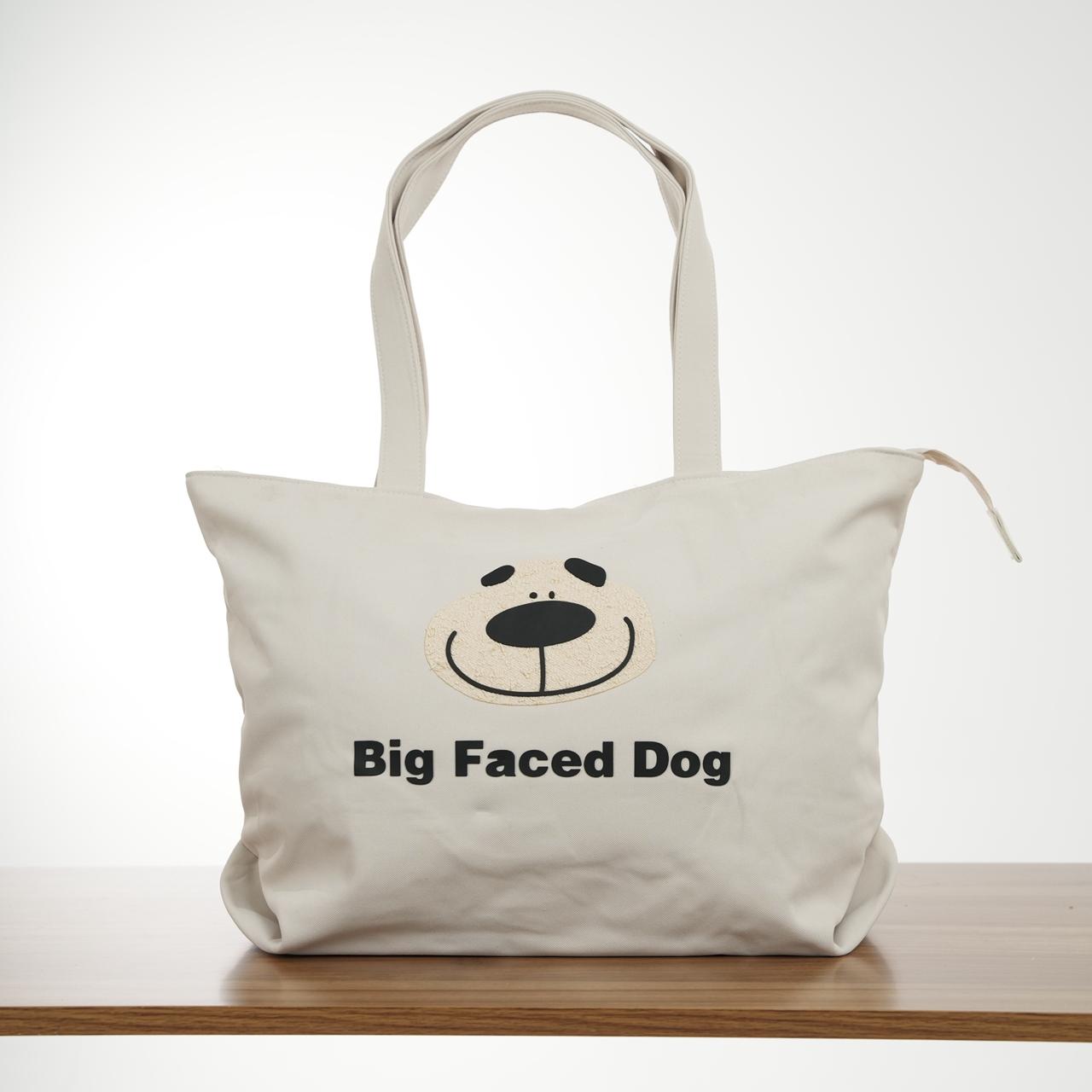 TOTE BAG BIG FACE DOG D033