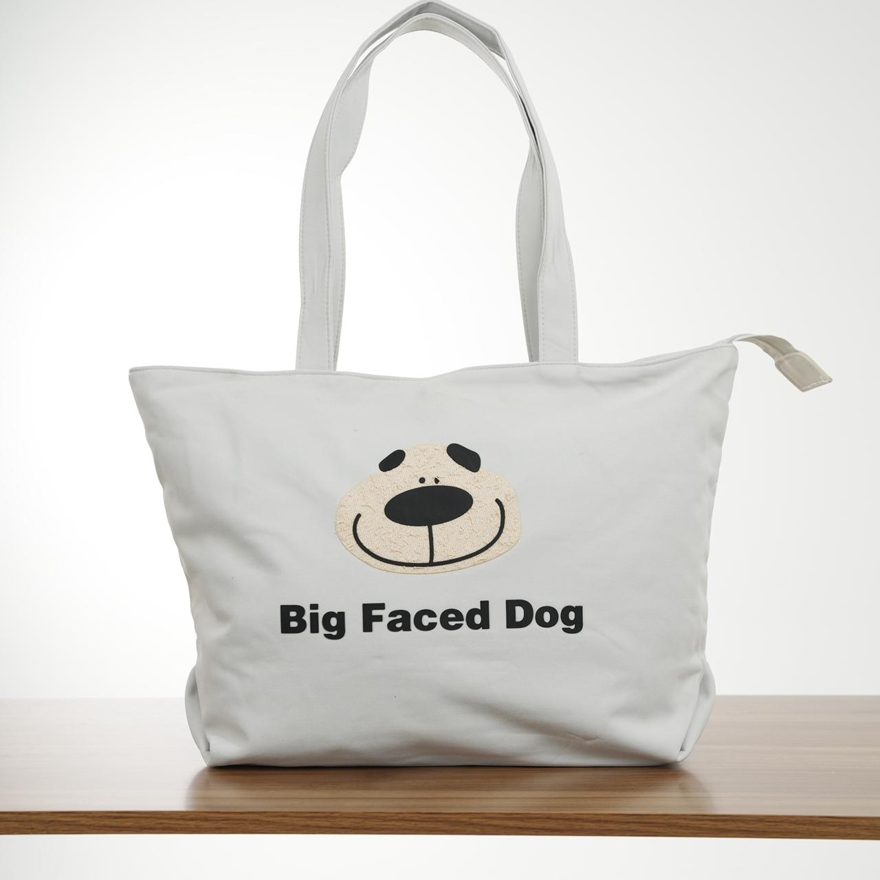 TOTE BAG BIG FACE DOG D033