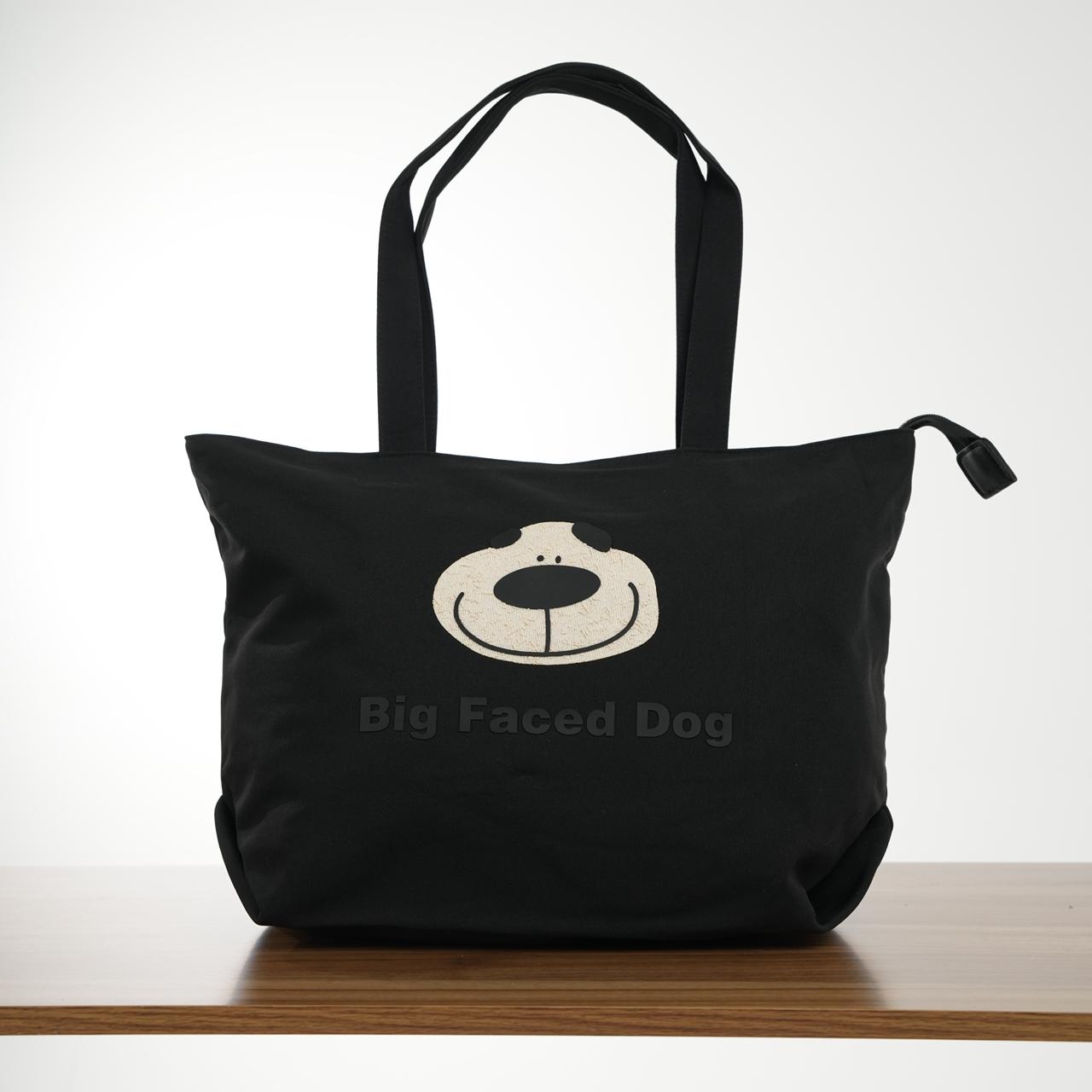 TOTE BAG BIG FACE DOG D033