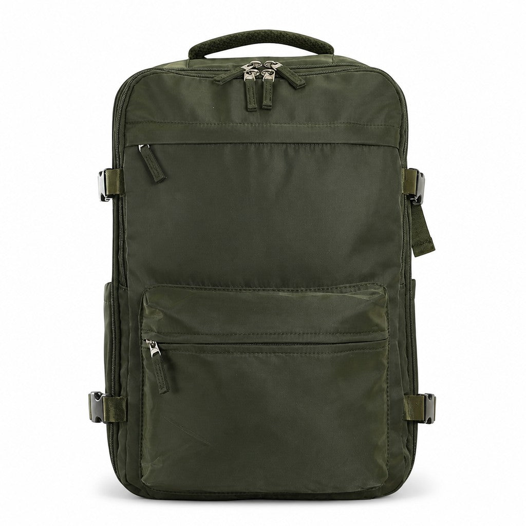 Morral de compresión MAYORISTASBAG color verde oliva en tela sintética resistente con correas ajustables