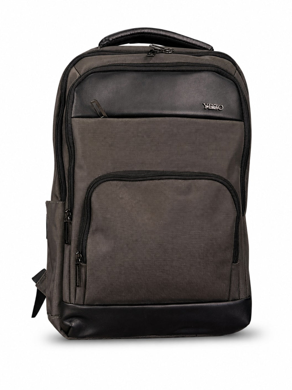 Morral ejecutivo MAYORISTASBAG YEZO 1033 en color gris oscuro con detalles en cuero negro, diseño moderno y funcional.