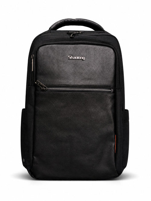 Morral ejecutivo MAYORISTASBAG negro de diseño premium con acabados en cuero sintético y compartimentos organizadores