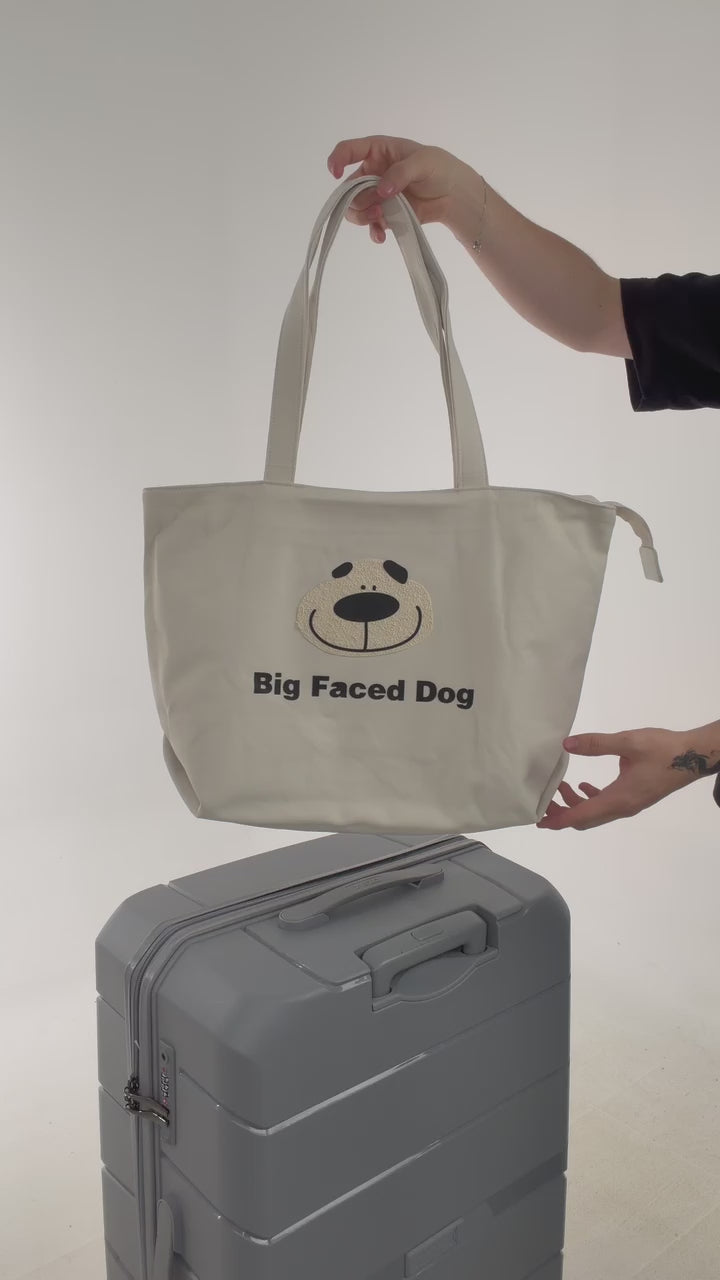 TOTE BAG BIG FACE DOG D033
