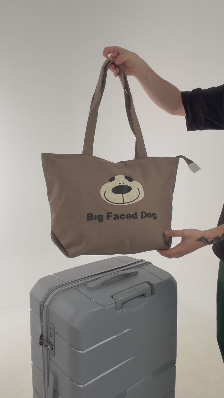 TOTE BAG BIG FACE DOG D033