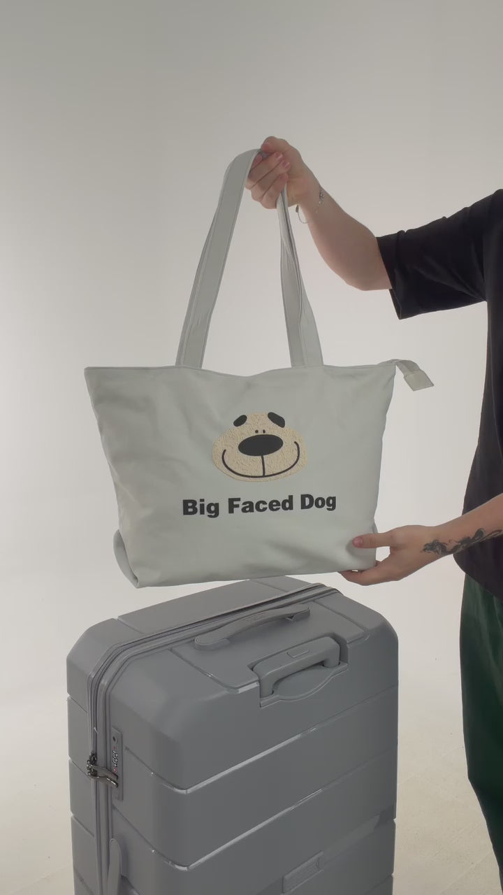 TOTE BAG BIG FACE DOG D033